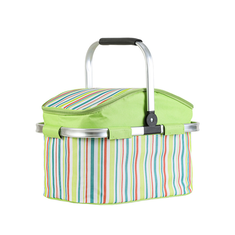 Sklopiva izolirana torba za ručak za vanjske piknike, prijenosna, moderni minimalistički dizajn, 27L kapacitet, Oxford tkanina.