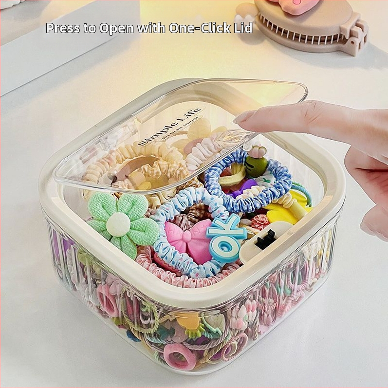 Libo пластмасова кутия за детски аксесоари за коса – голям капацитет, модерен минималистичен стил, пусната през 2024 г.