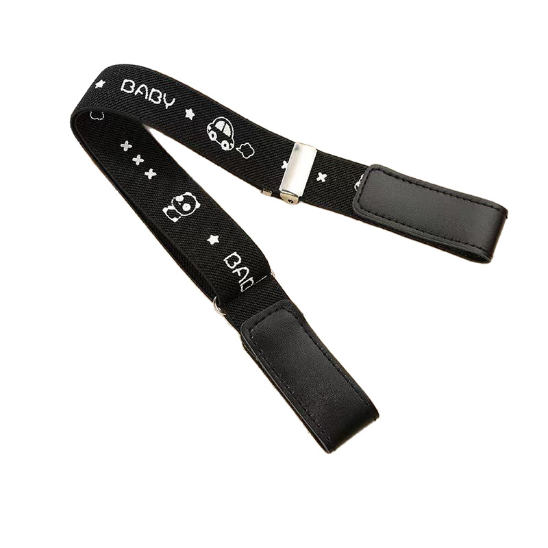 Gyerekeknek készült PU bőr öv Velcro zárással, rugalmas, mesefigurás mintával, 2–4 cm szélesség