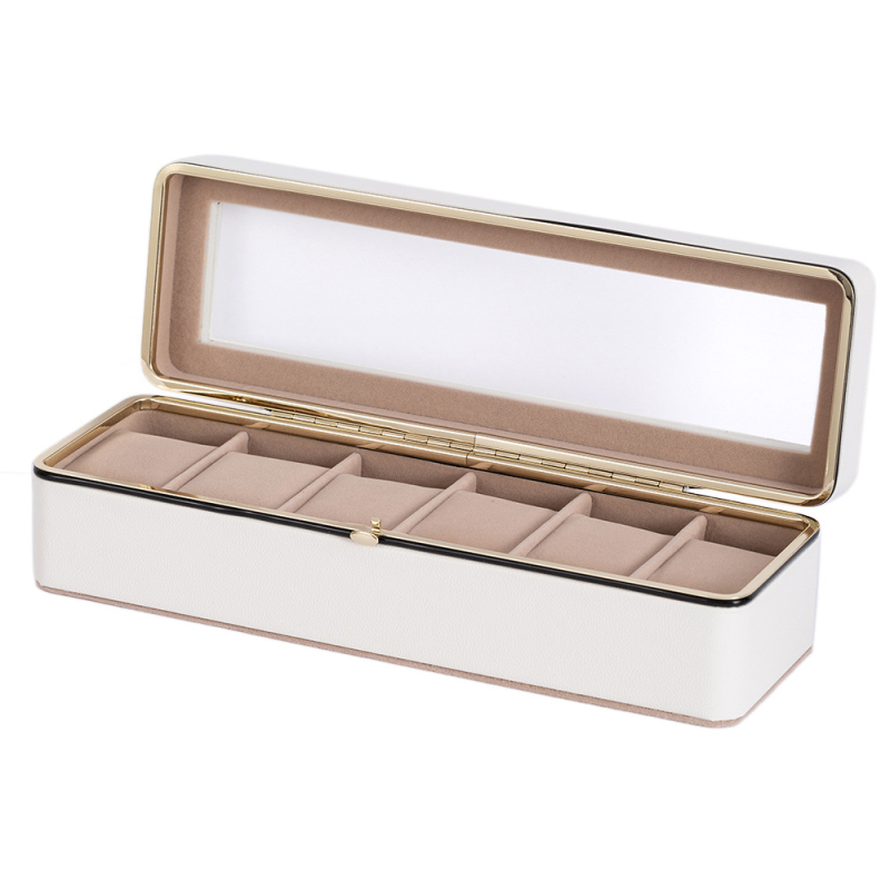 Odos laikrodžių saugojimo dėžutė su skaidria dėže ir logotipo spausdinimu – 12 vienetų komplektas, neimportuota, pritaikymas galimas, 2024 m. pavasaris