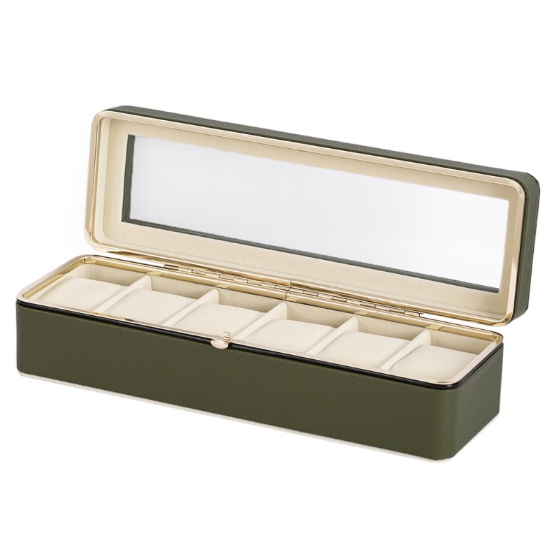 Odos laikrodžių saugojimo dėžutė su skaidria dėže ir logotipo spausdinimu – 12 vienetų komplektas, neimportuota, pritaikymas galimas, 2024 m. pavasaris