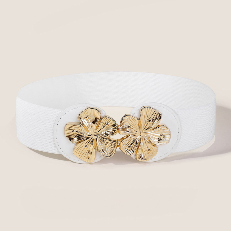 Moteriškas elastinis platus diržas juosta — saldus stilius, dirbtinė oda, tinkamas visoms sezonoms, tinka su suknelėmis ir megztiniais