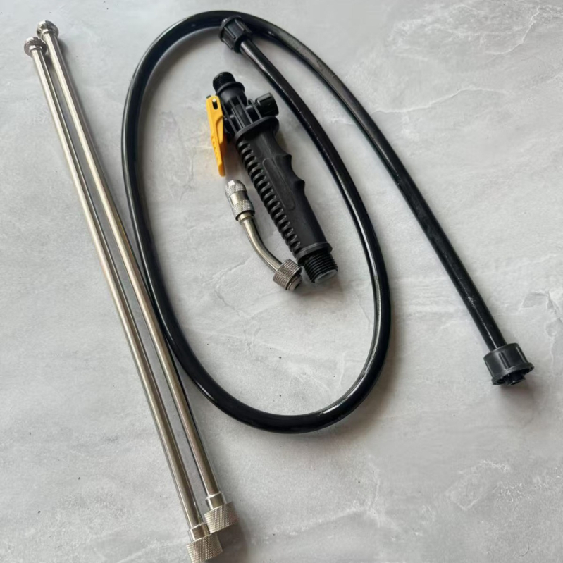 Nerūdijančio plieno ilga valymo lazda su žarna, reguliuojamas atomizacijos purkštuvės žemės ūkiui, sodui ir namų ūkiui