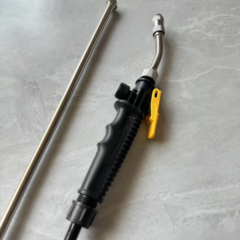 Nerūdijančio plieno ilga valymo lazda su žarna, reguliuojamas atomizacijos purkštuvės žemės ūkiui, sodui ir namų ūkiui