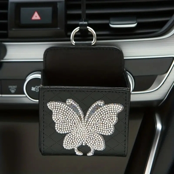 Δερμάτινο κουτί αποθήκευσης αυτοκινήτου για έξοδο αέρα, κρεμάστρα με λαβή