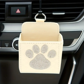 Δερμάτινο κουτί αποθήκευσης αυτοκινήτου για έξοδο αέρα, κρεμάστρα με λαβή