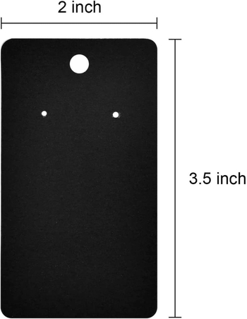 Κάρτες για σκουλαρίκια από χαρτόνι, υλικό χαρτί/χαρτόνι, 1 σετ/100 φύλλα, εσωτερική συσκευασία