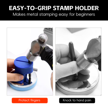 Джиг за щамповане с дигитална азбука и държач за ръчно чукване – квадратен инструмент