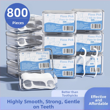 Vienkartinė plastikinė dantų siūlo lazdelė, 50-80 vnt, Six Little Ones