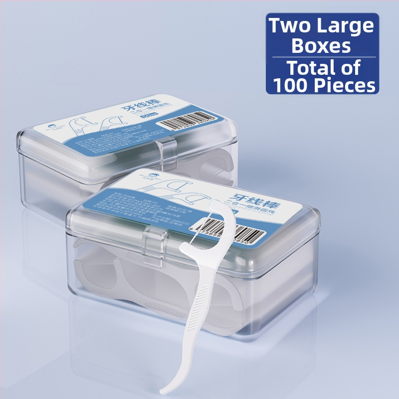 Vienkartinė plastikinė dantų siūlo lazdelė, 50-80 vnt, Six Little Ones