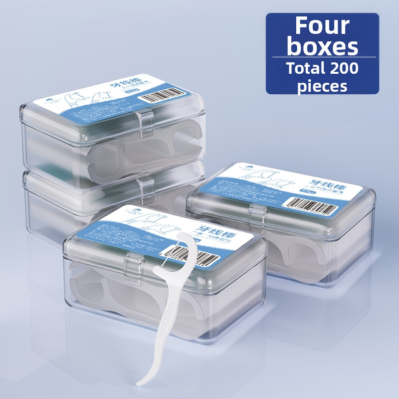 Vienkartinė plastikinė dantų siūlo lazdelė, 50-80 vnt, Six Little Ones