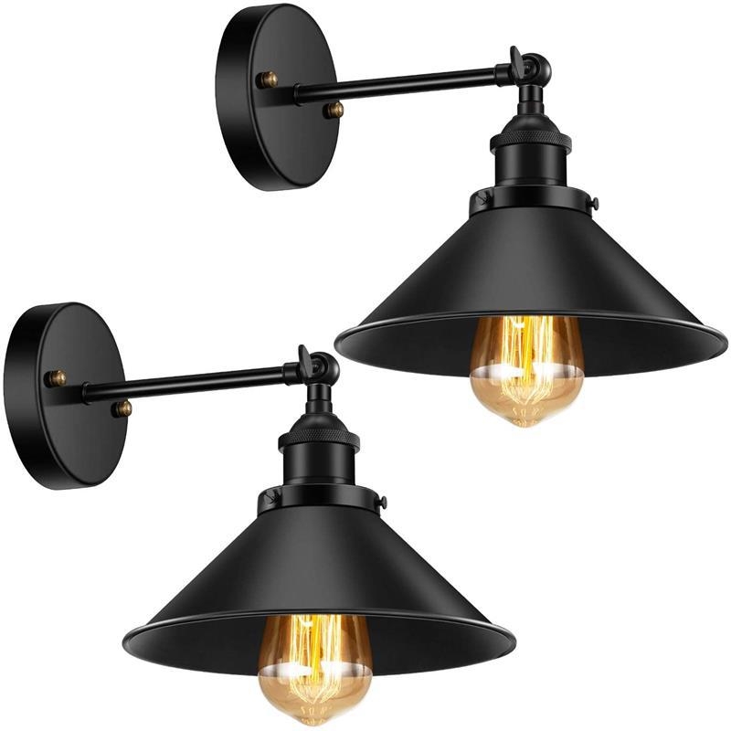Λαμπτήρας τοίχου από σίδηρο, LED, βιομηχανικό ρετρό στυλ, 110–220V, ρυθμιζόμενος φωτισμός