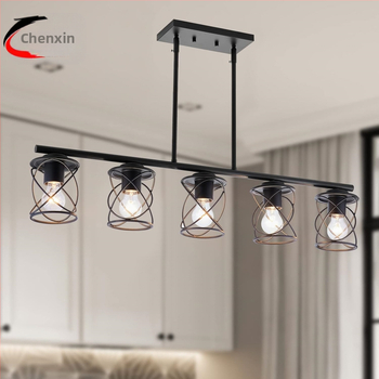 Βίνταζ πολυέλαιος οροφής με πολλαπλές κεφαλές, μεταλλικός, κρεμαστός, για σαλόνι και εστιατόριο, λαμπτήρας πυρακτώσεως, 110–220V