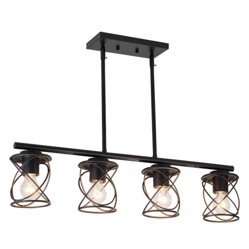 Βίνταζ πολυέλαιος οροφής με πολλαπλές κεφαλές, μεταλλικός, κρεμαστός, για σαλόνι και εστιατόριο, λαμπτήρας πυρακτώσεως, 110–220V