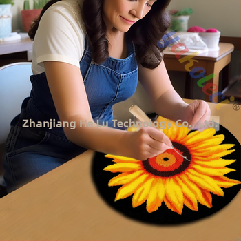 Suaugusiųjų latch hook rinkinys – DIY rankdarbiai dekoruoti meno kilimui – Medžiaga: Audinys; Pakuotė: Opp maišelis; Prekės ženklas: Other