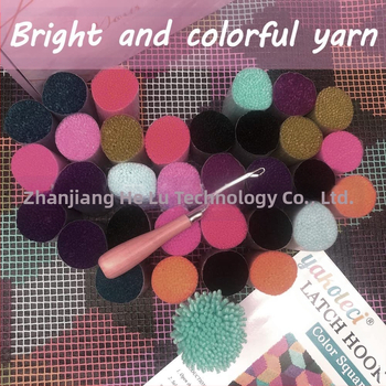 Suaugusiųjų latch hook rinkinys – DIY rankdarbiai dekoruoti meno kilimui – Medžiaga: Audinys; Pakuotė: Opp maišelis; Prekės ženklas: Other