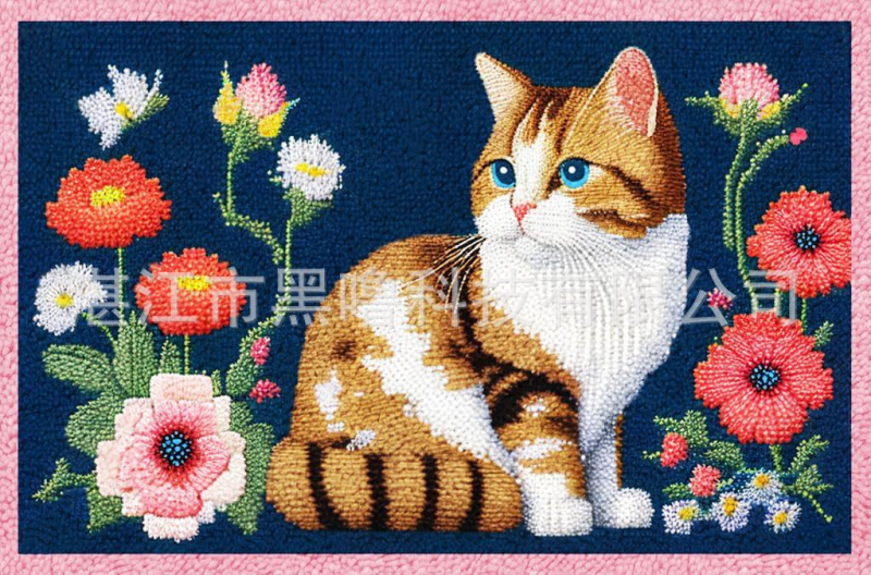 Suaugusiųjų latch hook rinkinys – DIY rankdarbiai dekoruoti meno kilimui – Medžiaga: Audinys; Pakuotė: Opp maišelis; Prekės ženklas: Other