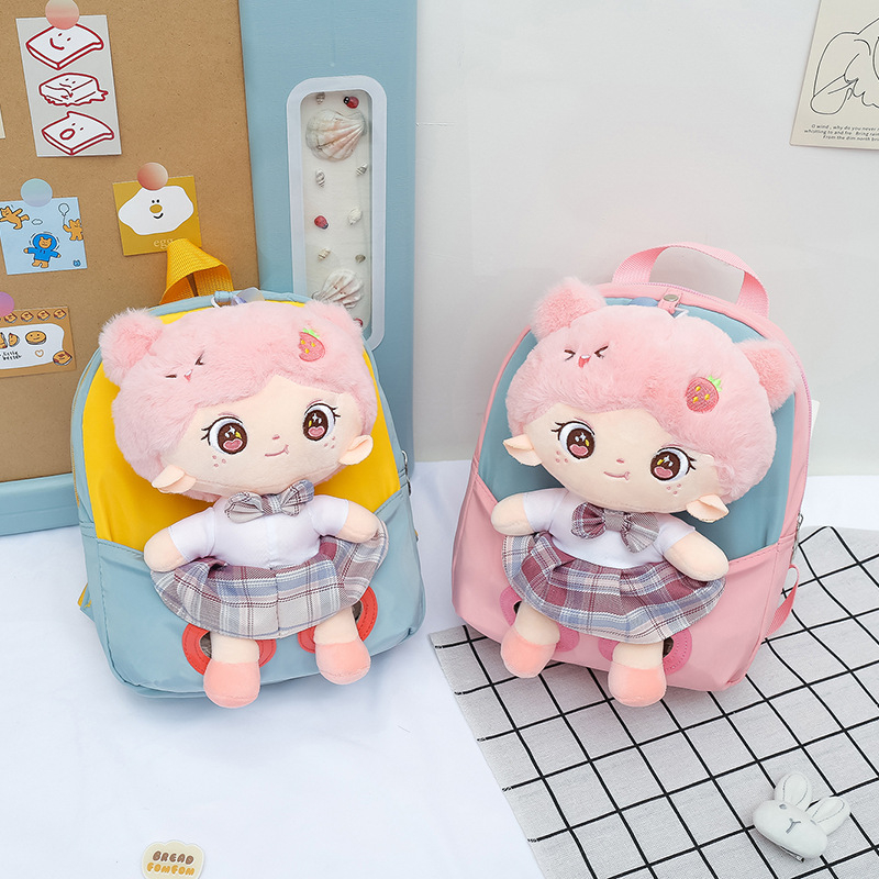 Παιδική σχολική τσάντα, χαριτωμένο καρτούν στυλ, γεωμετρικό μοτίβο, χωρητικότητα 20–35 L, άνοιγμα με φερμουάρ