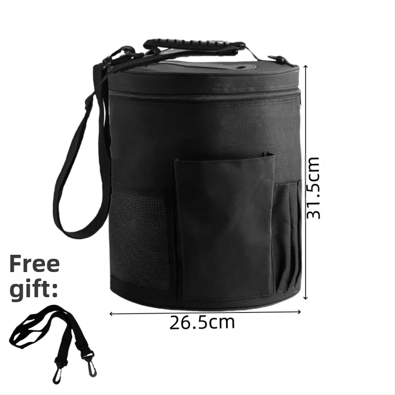 Цилиндрична чанта за прежди от Oxford плат – многофункционална торба за съхранение, модерен стил за дневна стая