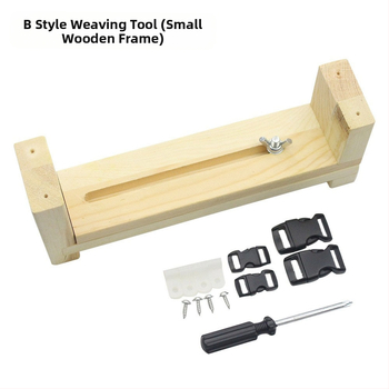 Εργαλείο υφαντικής για σκοινί ομπρέλας, τζιγκ παρακόρντ με ξύλινο πλαίσιο, ρυθμιζόμενο πλέξιμο βραχιολιών
