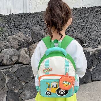 Óvodai hátizsák, uniszex, geometriai mintával, Oxford-anyagból, lélegző és kopásálló, poliészter bélés