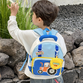 Óvodai hátizsák, uniszex, geometriai mintával, Oxford-anyagból, lélegző és kopásálló, poliészter bélés