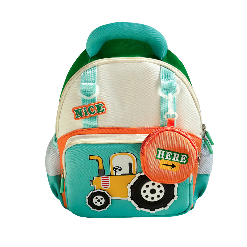 Óvodai hátizsák, uniszex, geometriai mintával, Oxford-anyagból, lélegző és kopásálló, poliészter bélés