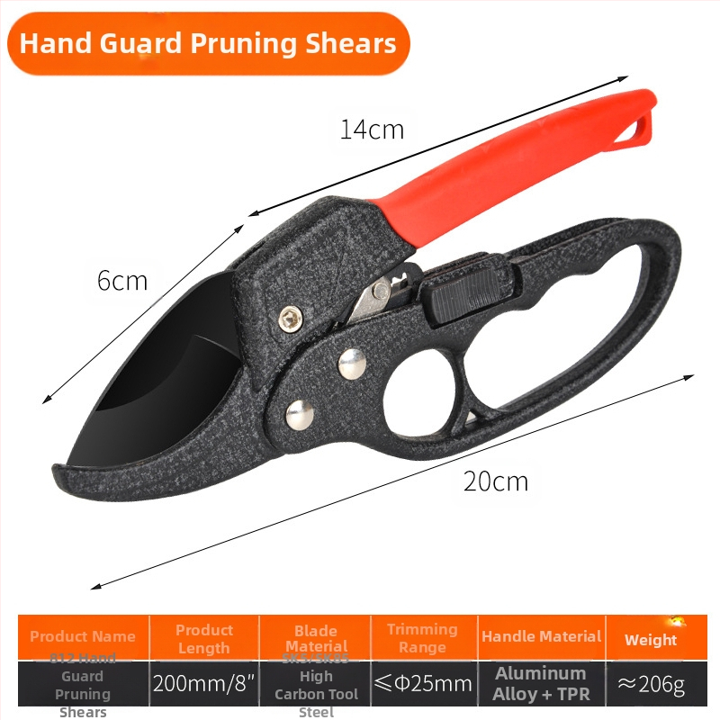 Nerezové nožnice na konáre – pevné rezanie, viacúčelový záhradný nástroj na konáre a ovocné vetvy