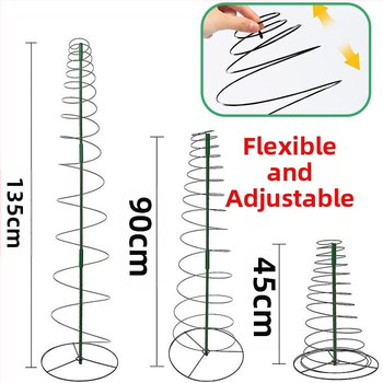 Μεταλλική στήριξη φυτών με σπειροειδές πλαίσιο, αναδιπλούμενος κληματικός σκελετός, βάση δαπέδου για κήπο στο σπίτι