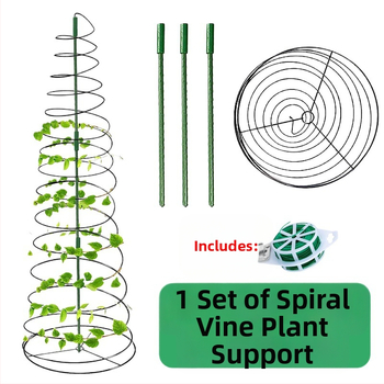 Μεταλλική στήριξη φυτών με σπειροειδές πλαίσιο, αναδιπλούμενος κληματικός σκελετός, βάση δαπέδου για κήπο στο σπίτι