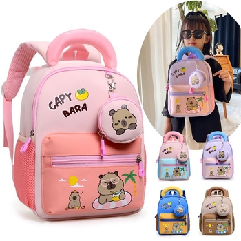 Unisex mugursoma no Oxford auduma – izturīga pret nodilumu, anime karikatūras raksts, poliestera odere, moderns un stilīgs izskats, pavasaris 2025