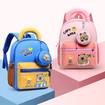 Unisex mugursoma no Oxford auduma – izturīga pret nodilumu, anime karikatūras raksts, poliestera odere, moderns un stilīgs izskats, pavasaris 2025