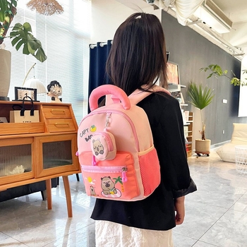 Unisex mugursoma no Oxford auduma – izturīga pret nodilumu, anime karikatūras raksts, poliestera odere, moderns un stilīgs izskats, pavasaris 2025