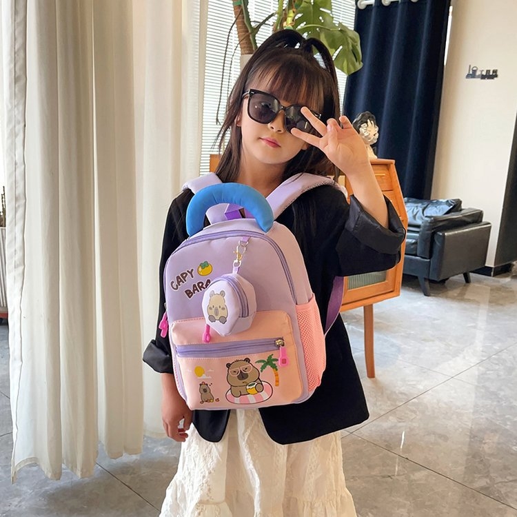 Unisex mugursoma no Oxford auduma – izturīga pret nodilumu, anime karikatūras raksts, poliestera odere, moderns un stilīgs izskats, pavasaris 2025