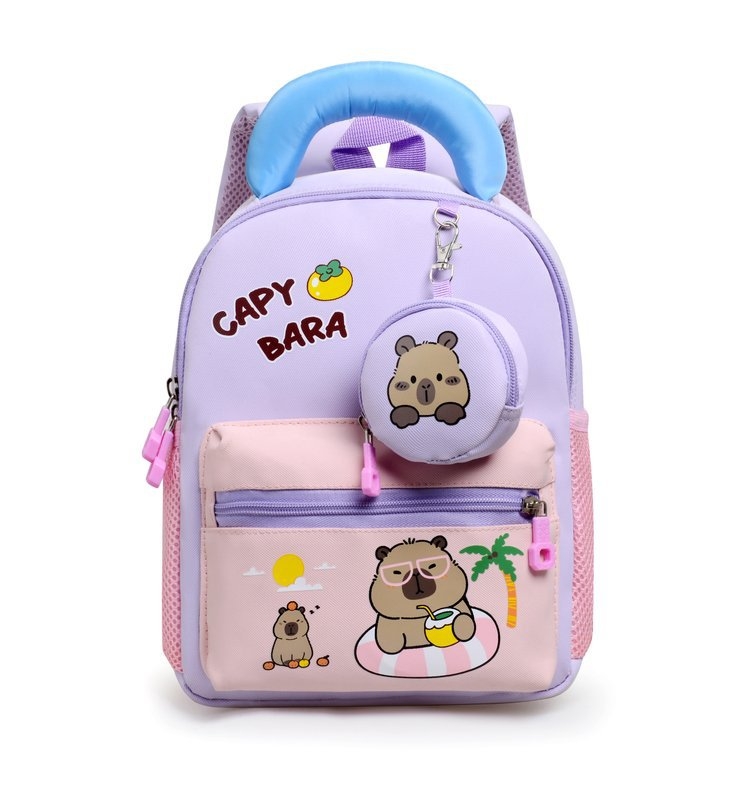 Unisex mugursoma no Oxford auduma – izturīga pret nodilumu, anime karikatūras raksts, poliestera odere, moderns un stilīgs izskats, pavasaris 2025