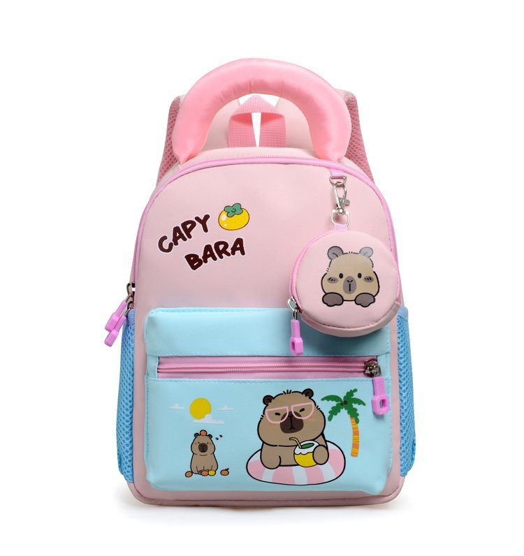 Unisex mugursoma no Oxford auduma – izturīga pret nodilumu, anime karikatūras raksts, poliestera odere, moderns un stilīgs izskats, pavasaris 2025