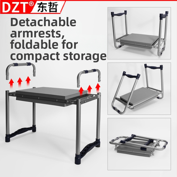 Összecsukható kültéri térd‑szék tárolótáskával, kettős funkció: ülés/ térdelés, hordozható kerti eszköz‑tároló