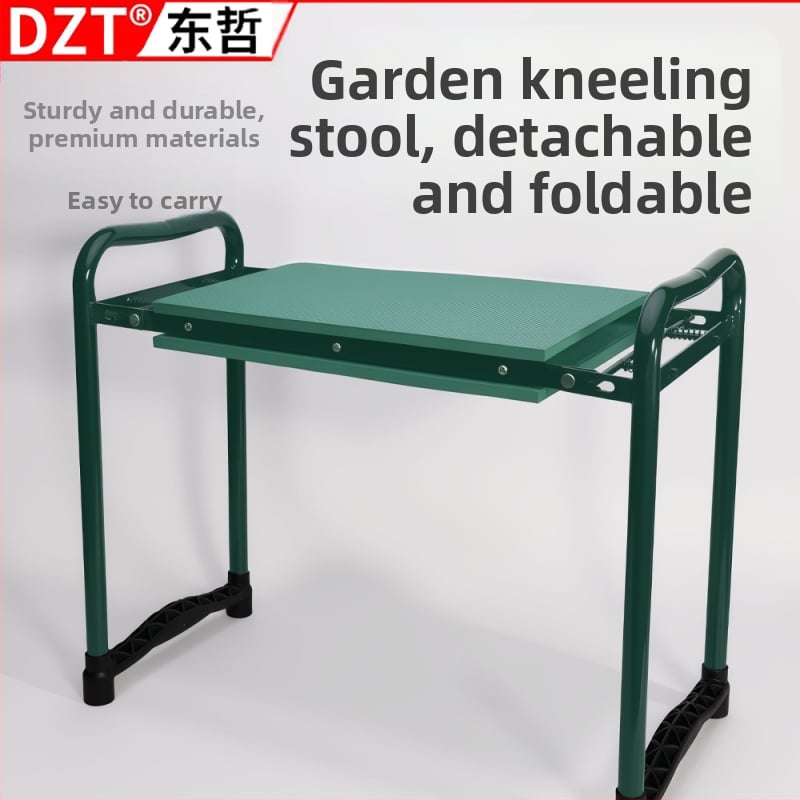 Összecsukható kültéri térd‑szék tárolótáskával, kettős funkció: ülés/ térdelés, hordozható kerti eszköz‑tároló