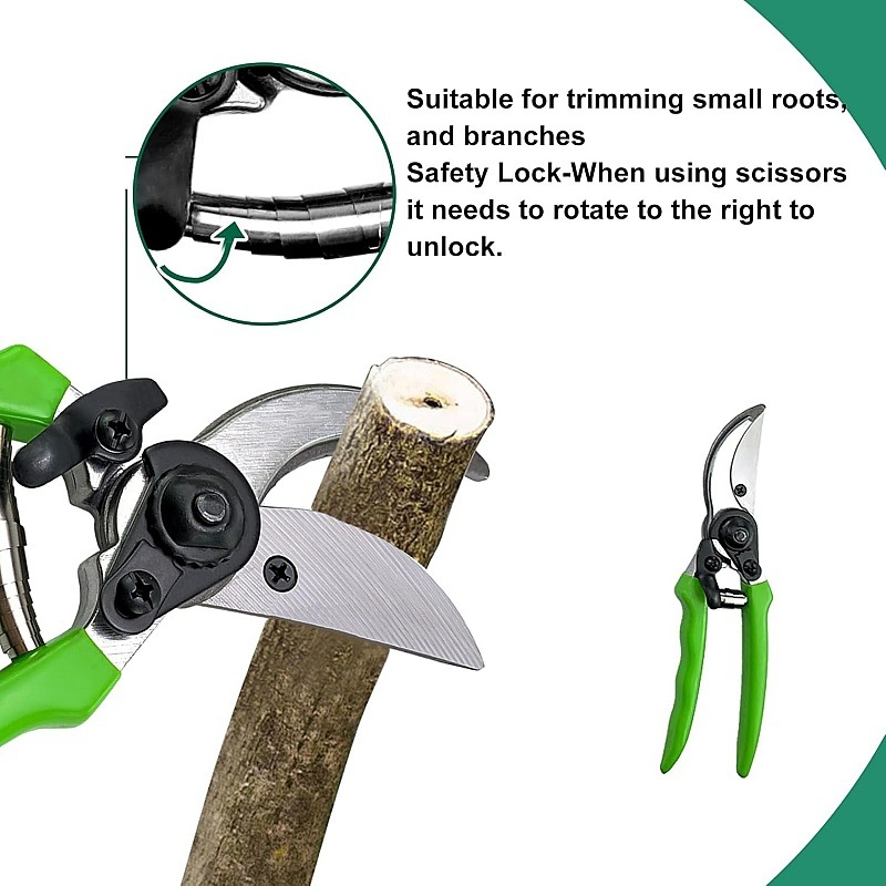 Genėjimo žirklės storoms ir aukštoms šakoms – sodo genėjimo įrankis šalia tvoros