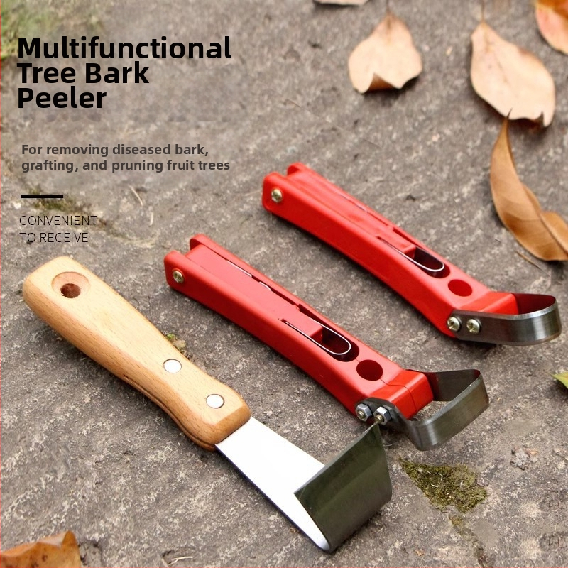 Многофункционален нож за стъргване на кората на плодови дървета с кука