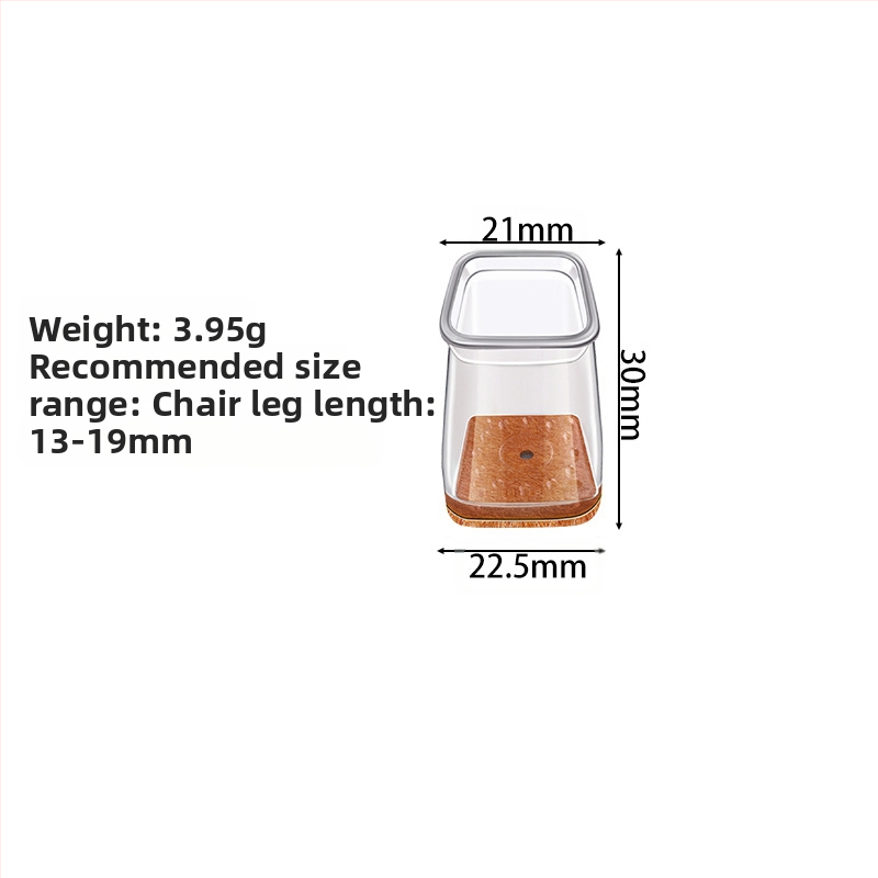 Kvadratiniai kojų dangteliai stalui ir kėdėms – TPE medžiaga, neslystantys, atsparūs dėvėjimui, modernus paprastas stilius
