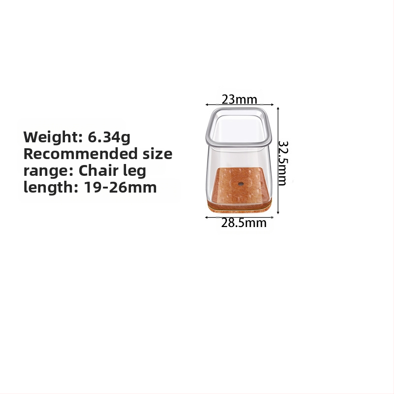 Kvadratiniai kojų dangteliai stalui ir kėdėms – TPE medžiaga, neslystantys, atsparūs dėvėjimui, modernus paprastas stilius