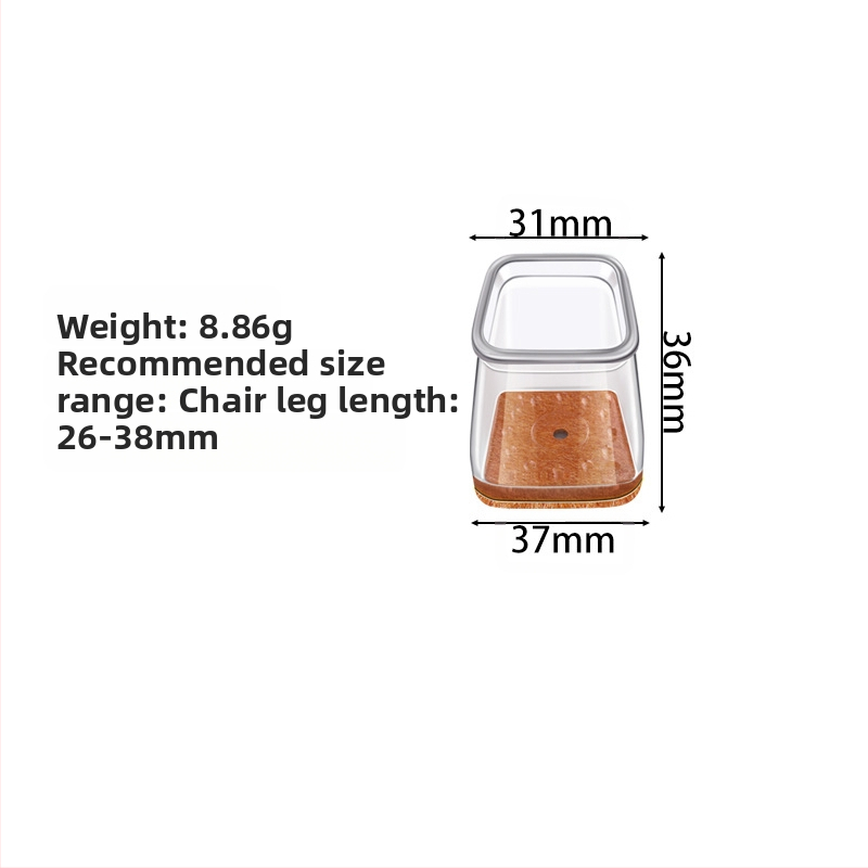Kvadratiniai kojų dangteliai stalui ir kėdėms – TPE medžiaga, neslystantys, atsparūs dėvėjimui, modernus paprastas stilius