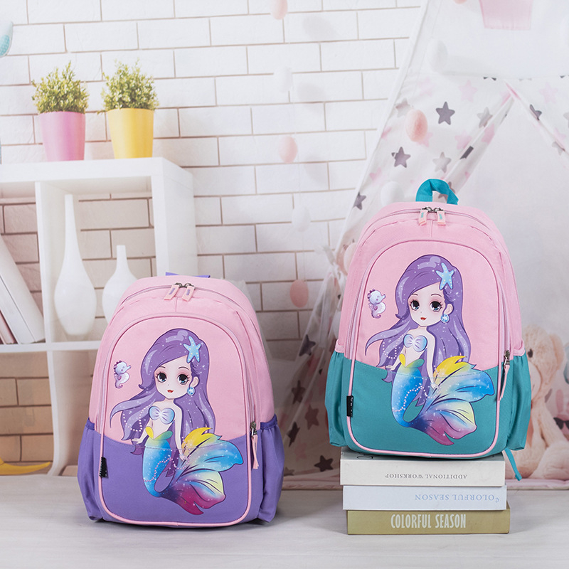 Bērnu skolas mugursoma - viegls, ar anime karikatūras rakstu, Oxford audums, elpojošs un ūdensizturīgs