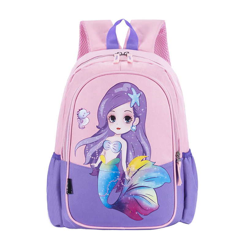 Bērnu skolas mugursoma - viegls, ar anime karikatūras rakstu, Oxford audums, elpojošs un ūdensizturīgs