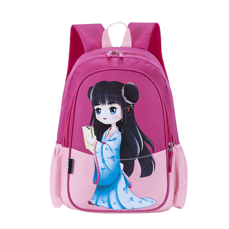 Bērnu skolas mugursoma - viegls, ar anime karikatūras rakstu, Oxford audums, elpojošs un ūdensizturīgs