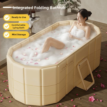 Sulankstoma vonia suaugusiems, tarpaulin medžiaga, viso kūno vonia, sėdimoji vonia, dvigubas sulankstymo dizainas