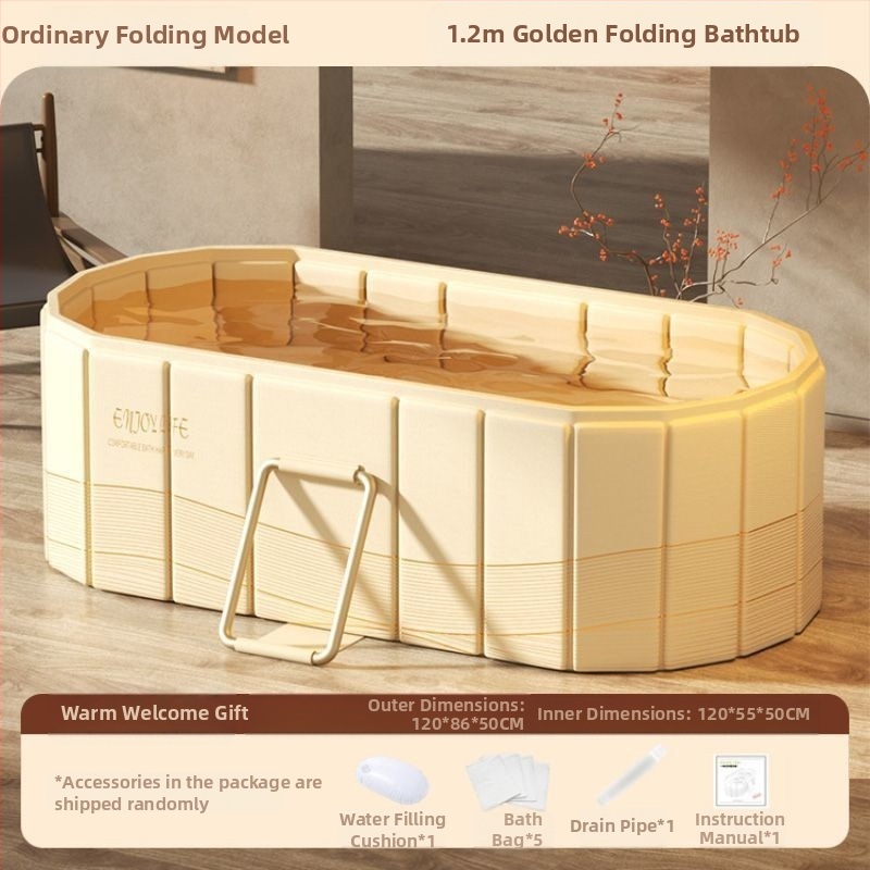 Skládací kúpeľný vedro pre dospelých, tarpaulin materiál, celotelová vaňa, sedací kúpeľ, dvojitý skladací dizajn
