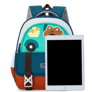 Bērnu skolas mugursoma ar lāčuka karikatūru – Unisex, Oxford audums, elpojoša oderējums, liela ietilpība, vecumam 3–6 gadi