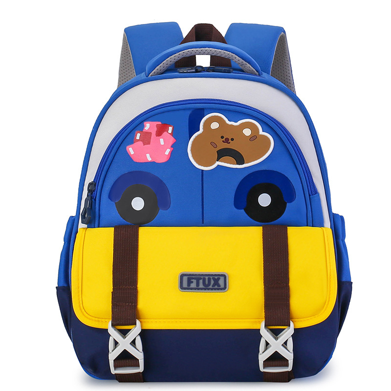 Macis rajzfilm gyerek iskolai hátizsák – Uniszex, Oxford anyag, lélegző, nagy kapacitás, 3–6 évesek számára